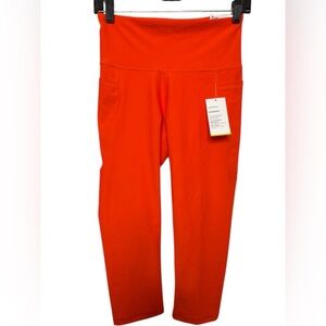 Old Navy Orange High Rise Powersoft Go Dry Cropped Pants Medium